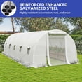 thumbnail image 3 of ModFusion - Spacious Walk-in Tunnel Greenhouse for Outdoor Plant Gardening 26x10x6.5ft Greenhouse Large Heavy Duty Tunnel Green Houses, White, 3 of 7