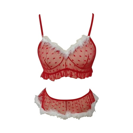 Puawkoer Women s Sexy Santa Christmas Plus Size Bustier for Women Lingerie Set with Garter 1/4 Cup Bra Lingerie Plus Size Belts Lace Teddy Sexy Lingerie Bodysuit