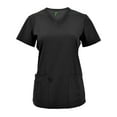 thumbnail image 4 of Green Town Scrubs for Women - 4 Pocket V-Neck Scrub Top, Stretch Fabric, Easy Care Uniforms, 4 of 7
