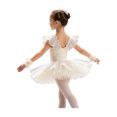 thumbnail image 2 of inlzdz Tutu Girls Dance Competition Dress Gymnastic Skirt Yellow 150, 2 of 7
