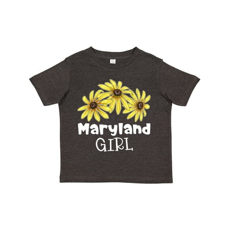 

Inktastic Maryland Girl Black Eyed Susans Flowers Gift Toddler Toddler Girl T-Shirt