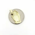 thumbnail image 5 of New 10k yellow gold praying hands pendant charm fine religious gift jewelry 2.3g, 5 of 11