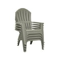 Real Comfort Outdoor Resin Stackable Adirondack Chair, Gray