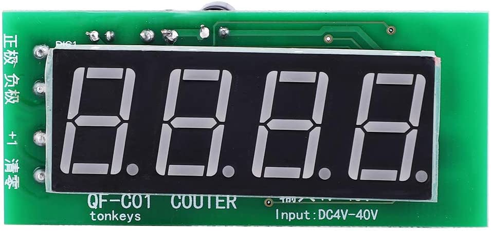 Módulo Contador De Frecuencia Digital QF-C04 - 4 Dígitos, Memoria, Funciona De 4 A 40V DC