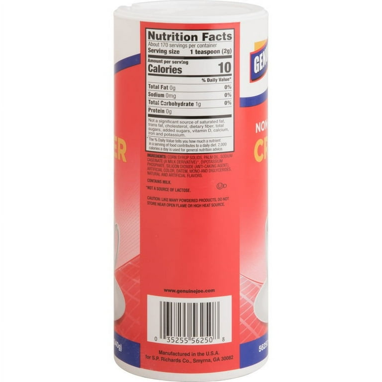 Genuine Joe Nondairy Creamer Canister - 0.75 lb (12 oz) Canister - 24/Carton