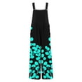 thumbnail image 6 of Roncen Women's Printed Overalls - Adjustable Strap Jumpsuit with Button Front & Multi-Pockets, Vintage Wide Leg Romper for Casual & Work, 6 of 6