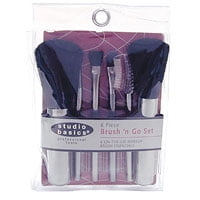 Studio Basics 6 Piece On The Go Makeup Brush Set - 1 Set, 6 Ea