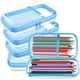 thumbnail image 1 of Set de 4 Estuches para Lápices Sanwuta con Cubierta Dura Transparente Azul 19x10x5 cm, 1 of 7