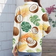 thumbnail image 5 of Hawaiian Shirts for Women Plus Size: Cool Summer Luau Shirt Hawaii Tropical V Neck Button up Tops White M, 5 of 5