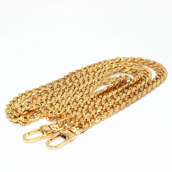 Cadena para monedero WEICHUAN, cadena plana de hierro de 120 cm, color dorado