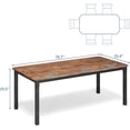 thumbnail image 2 of Bingirl 79-Inch Large Industrial Rectangular Dining Table for 6 - 8 People, Modern Farmhouse Style with Heavy Duty Metal Legs for Kitchen & Living Room, 2 of 7