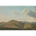 thumbnail image 2 of Simon Denis 24x18 Gold Ornate Framed and Double Matted Museum Art Print Titled - Mountainous Landscape at Vicovaro (ca. 1786-97), 2 of 4