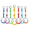 thumbnail image 2 of Rainbow Craft 7-Pack Colorful Ninja Rings - Gymnastic Ring, Swing Bar Ring, Monkey Rings for Backyard Ninja Warrior Obstacle Slackline Kits, 2 of 8