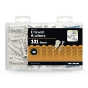 Hillman Drywall Anchors w/ Screws (#8), 50 lb, New, Plastic - 101 Pieces