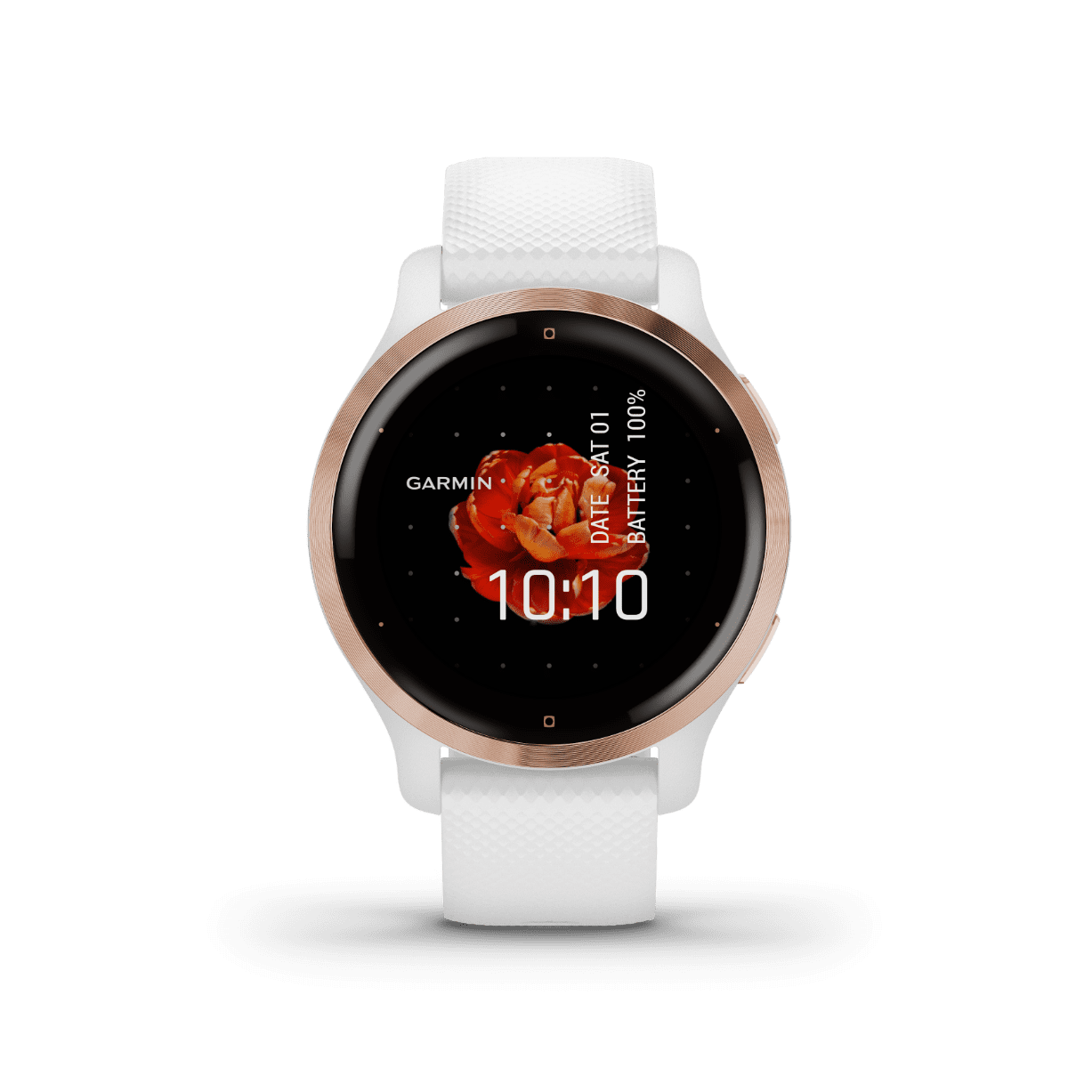 Garmin Venu 2s, Rose Gold Bezel with White Band, GPS Smartwatch (Garmin Certified )