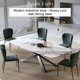 thumbnail image 3 of High-End Custom Natural Marble 1.6m Rectangular Table Set With 6 Chairs For Dinner Classic Design Popular Nordic Furniture My Lux Decor Round, 3 of 14