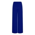 thumbnail image 7 of Hpapadks Womens Casual Pants High Waisted Wide Leg Solid Social Dance Pant Womens Slacks Blue S, 7 of 7