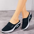 thumbnail image 2 of Slippers for Women,Summer Fashion Solid Color Large Mesh Bag Toe Slippers Comfortable Non Beach Slippers,Womens Slippers,Dark Blue,6.5, 2 of 5