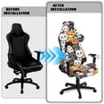 thumbnail image 5 of Jiueut Cat Print 4 PCS Gaming Chair Cover, Removable Computer Chair Slipcovers with Armrest Cover Universal Rotating Desk High Back Seat for Home, 5 of 7