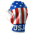 thumbnail image 2 of Patriotic Boxing Glove Headcover by ProActive Sports Fits up to 460cc Driver (USA), 2 of 2