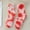 Red, variant on Blue Tie Dye Fuzzy Socks for Women - Ultra Soft Fluffy Warm Crew Socks, One Size Cozy Lounge House Socks,Size Free Size