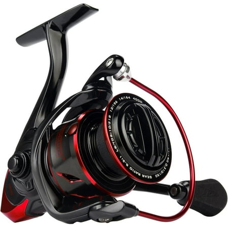 Fishing Reel - New Spinning Reel - Carbon Fiber 39.5 LBs Max Drag - 10+1 Stainless BB for Saltwater or Freshwater - Oversize Shaft - Super Value!