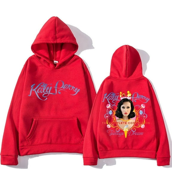 FEMBOY 2024 Katy Perry Global Tour Hooded Back Printing Fleece Hooded Sweatshirt Hip Hop Retro Clothes Casual Pullovers