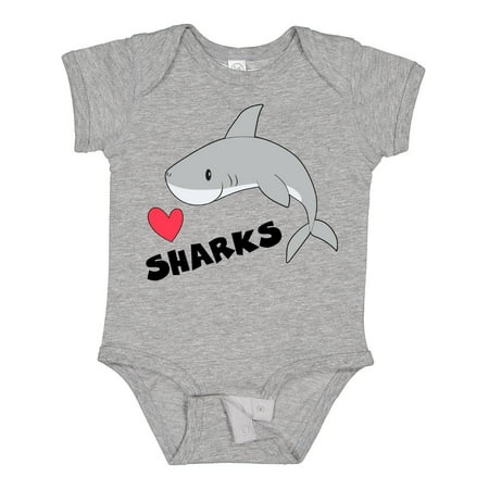 

Inktastic Love Sharks Cute Gift Baby Boy or Baby Girl Bodysuit