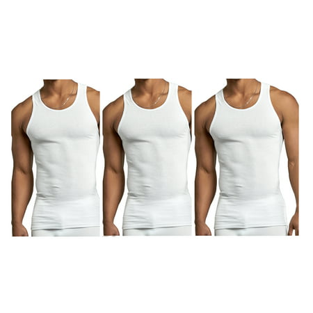 Uni Style Apparel Mens White A-Shirts 3 Pack