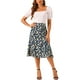 thumbnail image 2 of Faldas Midi Peasant de Mujer INSPIRE CHIC con Cintura Elástica A-Line de Flores Ditsy en Azul Oscuro L, 2 of 5