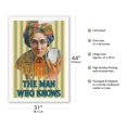 thumbnail image 2 of The Man Who Knows - Alexander the Magician (Claude Conlin) - Vintage Magic Poster c.1915 - Fine Art Rolled Canvas Print 27in x 40in, 2 of 4