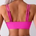 thumbnail image 4 of TOWED22 Women's Push Up V Neck Bikini Tops Criss Cross Back Padded Bathing Suit Top Only(Hot Pink,S), 4 of 7