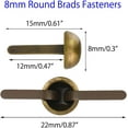 thumbnail image 2 of MODANU 200 Pcs Round Head Paper Fastener, 0.31 Inch Mini Brads, Brass Fasteners Suitable for Art&Craft DIY Projects, Bronze, 2 of 6