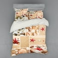 thumbnail image 2 of Ambesonne Tropical Bedding Set 3 Pcs, Seashells Starfishes, Twin, Multicolor, 2 of 3