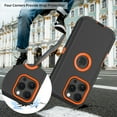 thumbnail image 4 of Hotpom Phone Case for iPhone 16 Pro Heavy Duty Shockproof Dustproof Phone Case, Black/ Orange, 4 of 6