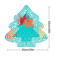 thumbnail image 2 of Metal Hanging Christmas Tree Wind Spinner - Vibrant Autumn Leaves Design with Snowflake Pattern for Festive Yard & Garden Decor, 2 of 7