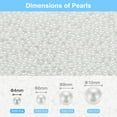 thumbnail image 2 of Uxcell 5000Pcs Faux Pearl for Crafting, 4mm No Hole ABS Round Pearls Beads for Cosmetic Boxes, DIY, White, 2 of 5