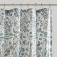thumbnail image 5 of Madison Park Blue Shower Curtain, Floral Shower Curtain with 12 Button Holes, Seersucker, 72" x 72", 5 of 5