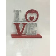 7.75'' X 6.375'' VALENTINE WOODEN LOVE TABLE DECOR