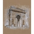 thumbnail image 2 of Harper, Ethan 12x14 White Modern Wood Framed Museum Art Print Titled - Brushwork Architecture Study I, 2 of 4