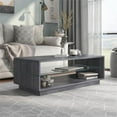 thumbnail image 5 of Furniture of America Celma Wood 2-Shelf Coffee Table in Distressed Gray, 5 of 9