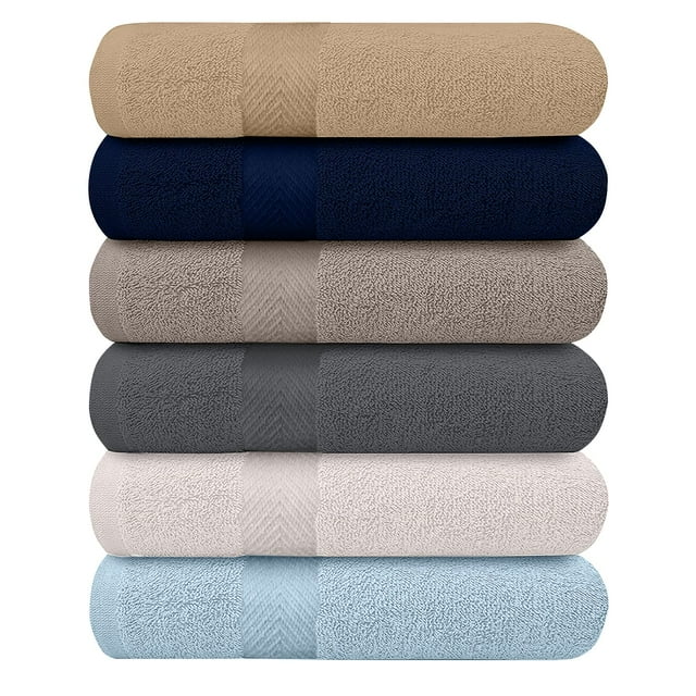 Toallas de baño BEST TOWEL de la colección KAHAF, paquete de 6 unidades, 100% algodón