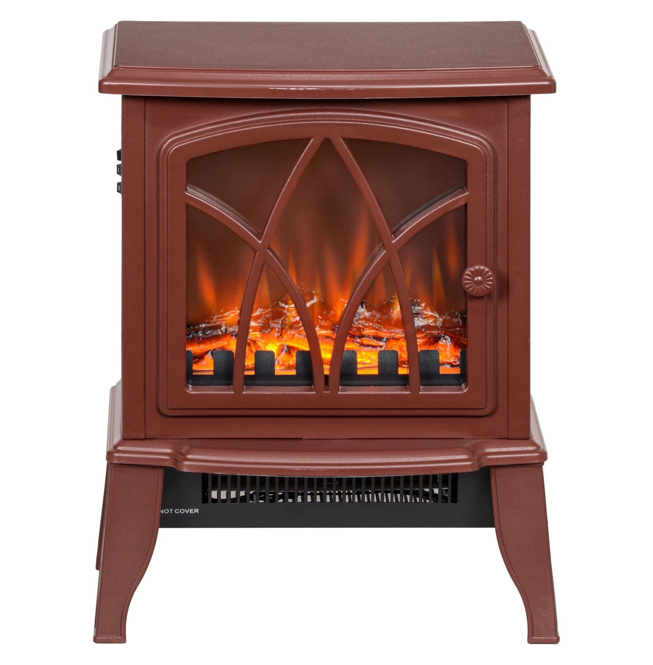 Electric Fireplace Stove, 750/1500W Electric Heater with Realistic