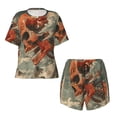 thumbnail image 4 of Lsque Gigantic Skull In Clouds Women's Short-Sleeved Pajama Set - 2 Piece Soft and Lightweight Sleepwear Set-Large, 4 of 9