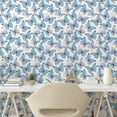 thumbnail image 2 of Ambesonne Spring Peel & Stick Wallpaper for Home, Butterfly Vintage Tropical, 13"x100", Pale Azure Blue and Lilac, 2 of 5