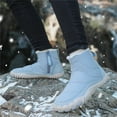 thumbnail image 4 of YOURDIARY Mens Womens Winter Warm Faux Fur Lined Snow Boots Zero Drop Wide Toe Box Waterproof Barefoot Shoes Hike Walking Outdoor Footwear, 4 of 8
