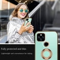 thumbnail image 3 of Compatible with Google Pixel 5A Case Silicone TPU Shockproof Google Pixel 5A Phone Case with Magnetic Ring Kickstand Plating Anti-Scratch Cases (Light Green), 3 of 7