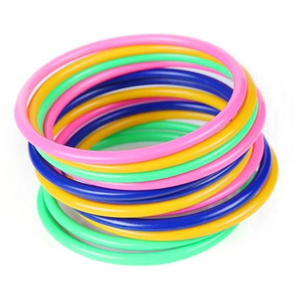 Cuteam Toss Ring,12Pcs/Set Kids Multicolor Toss Ring Carnival Garden