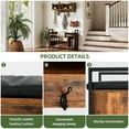 thumbnail image 2 of Uforic Industrial Hall Tree with Coat Rack and Shoe Bench, Entryway Storage Set, Rustic Brown, 2 of 5