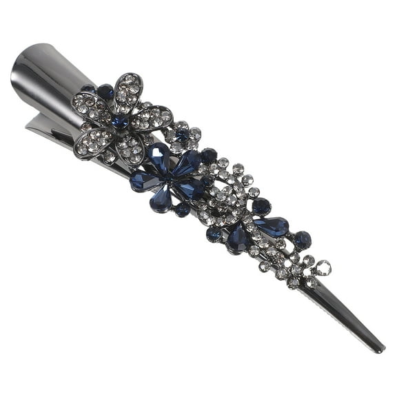 OFFIGAM Rhinestone Barrettes Hair Duck Bill Hair Clip for Women Daily Use 1Pack